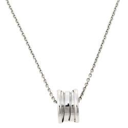 Pre Owned Bvlgari B.Zero1 3-Band 18K White Gold Band Pendant Necklace