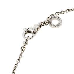 Pre Owned Bvlgari B.Zero1 3-Band 18K White Gold Band Pendant Necklace