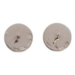 Pre Owned Bvlgari Bvlgari Onyx 18K White Gold Stud Earrings