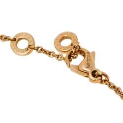 Pre Owned Bvlgari B.Zero1 Black Ceramic 18K Rose Gold Pendant Necklace