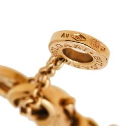 Pre Owned Bvlgari B.Zero1 Black Ceramic 18K Rose Gold Pendant Necklace