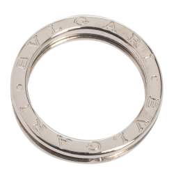Pre Owned Bvlgari B.zero1 18K White Gold One-Band Ring Size EU 60