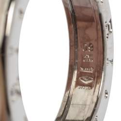 Pre Owned Bvlgari B.zero1 18K White Gold One-Band Ring Size EU 60