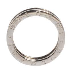 Pre Owned Bvlgari B.zero1 18K White Gold One-Band Ring Size EU 60