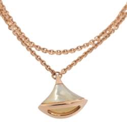 Pre Owned Bvlgari Divas' Dream Mother of Pearl 18K Rose Gold Chain Bracelet SM