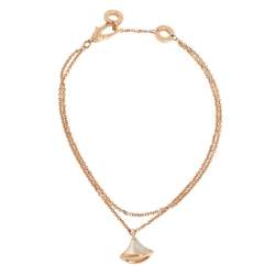 Pre Owned Bvlgari Divas' Dream Mother of Pearl 18K Rose Gold Chain Bracelet SM