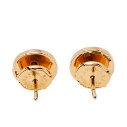 Pre Owned Bvlgari Bvlgari Mother of Pearl 18K Rose Gold Stud Earrings