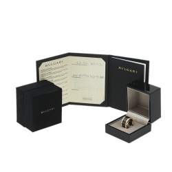 Pre Owned Bvlgari B.Zero1 4-Band Black Ceramic 18K Rose Gold Band Ring Size 55