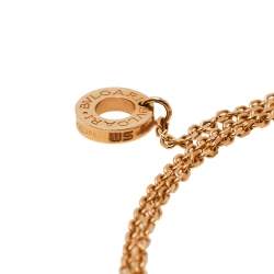 Pre Owned Bvlgari Divas' Dream Carnelian 18K Rose Gold Charm Bracelet SM