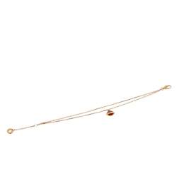 Pre Owned Bvlgari Divas' Dream Carnelian 18K Rose Gold Charm Bracelet SM