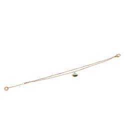 Pre Owned Bvlgari Divas' Dream Turquoise 18K Rose Gold Double Strand Bracelet SM