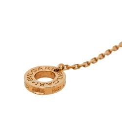 Pre Owned Bvlgari Divas' Dream Diamond Onyx 18K Rose Gold Pendant Necklace