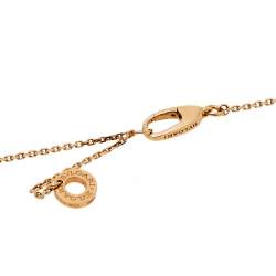 Pre Owned Bvlgari Divas' Dream Diamond Onyx 18K Rose Gold Pendant Necklace