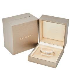 Bvlgari B.Zero1 18K Rose Gold and Steel Cuff Bracelet S