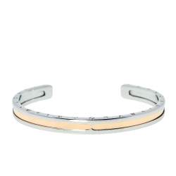 Bvlgari B.Zero1 18K Rose Gold and Steel Cuff Bracelet S
