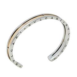 Bvlgari B.Zero1 18K Rose Gold and Steel Cuff Bracelet S