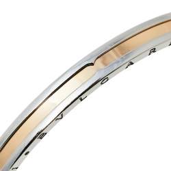 Bvlgari B.Zero1 18K Rose Gold and Steel Cuff Bracelet S