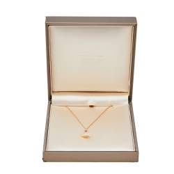 Pre Owned Bvlgari Divas' Dream 18K Rose Gold Mother of Pearl & Diamond Pendant Necklcae
