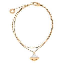 Pre Owned Bvlgari Divas' Dream Mother of Pearl 18K Rose Gold Bracelet M/L
