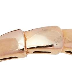 Pre Owned Bvlgari Serpenti Viper 18K Rose Gold Band Ring Size EU 50