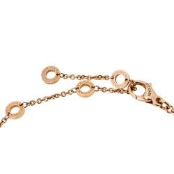 Pre Owned Bvlgari B.Zero1 Black Ceramic 18K Rose Gold Pendant Necklace