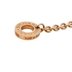 Pre Owned Bvlgari B.Zero1 Black Ceramic 18K Rose Gold Pendant Necklace