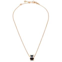 Pre Owned Bvlgari B.Zero1 Black Ceramic 18K Rose Gold Pendant Necklace