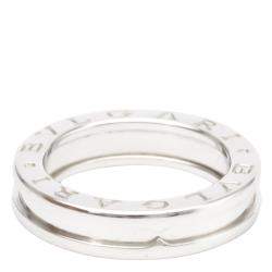 Bvlgari B.Zero1 1-Band White Gold Ring Size EU 51