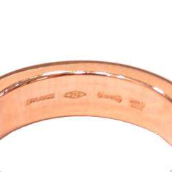 Pre Owned Bvlgari Bvlgari Bvlgari 18K Rose Gold Diamond Ring Size EU 52