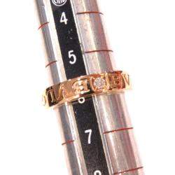 Pre Owned Bvlgari Bvlgari Bvlgari 18K Rose Gold Diamond Ring Size EU 52