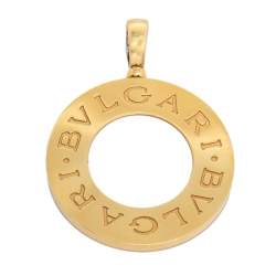Bvlgari Onyx Stainless Steel & Mother of Pearl 18K Yellow Gold Reversible Large Pendant