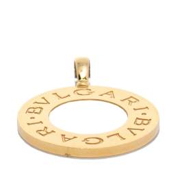 Bvlgari Onyx Stainless Steel & Mother of Pearl 18K Yellow Gold Reversible Large Pendant