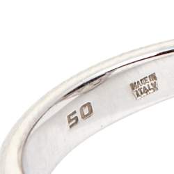 Bvlgari Onyx Diamond 18K White Gold Flip Ring 50