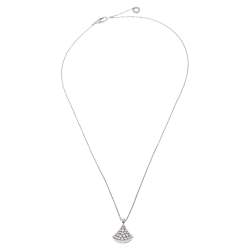 Pre Owned Bvlgari Divas' Dream Diamond 18K White Gold Pendant Necklace