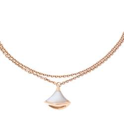 Bvlgari Divas’ Dream Mother of Pearl 18K Rose Gold Charm Bracelet M/L