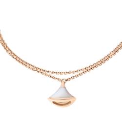 Bvlgari Divas’ Dream Mother of Pearl 18K Rose Gold Charm Bracelet M/L