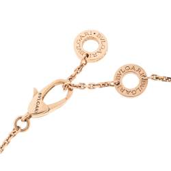 Pre Owned Bvlgari Divas' Dream Malachite Diamond 18K Rose Gold Pendant Necklace