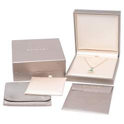 Pre Owned Bvlgari Divas' Dream Malachite Diamond 18K Rose Gold Pendant Necklace