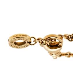Pre Owned Bvlgari B.Zero1 18K Three Tone Gold Station Bracelet