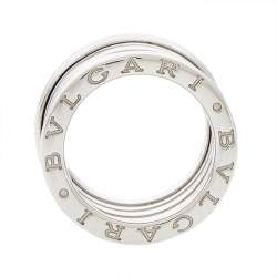 Bvlgari B.Zero1 18K White Gold 4- Band Ring Size 50