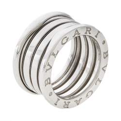 Bvlgari B.Zero1 18K White Gold 4- Band Ring Size 50