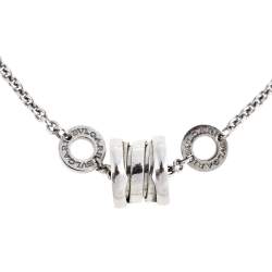 Pre Owned Bvlgari B.Zero1 18K White Gold Soft Station Bracelet