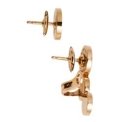 Pre Owned Bvlgari Multi Gemstone 18K Rose Gold Two Single Earrings