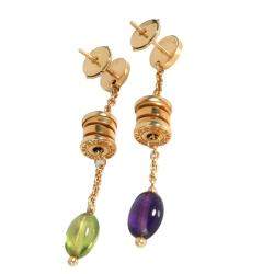 Pre Owned Bvlgari Allegra Gemstone 18K Yellow Gold Earrings