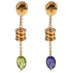 Pre Owned Bvlgari Allegra Gemstone 18K Yellow Gold Earrings