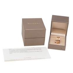 Pre Owned Bvlgari B.Zero1 18k Rose Gold Open Band Ring Size 57