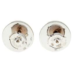 Pre Owned Bvlgari Bvlgari Onyx 18k White Gold Stud Earrings