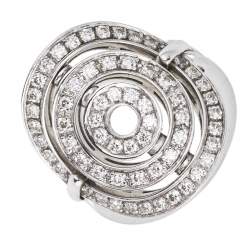 Pre Owned Bvlgari Astrale Cerchi Diamond 18K White Gold Ring Size 52