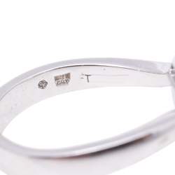 Bvlgari Sassi Mediterranean EdenBlue Topaz 18K White Gold Ring Size 51