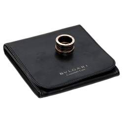 Pre Owned  Bvlgari B.Zero1 Roma Bronze Ceramic 18K Rose Gold 4-Band Ring Size 53